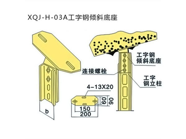 xqj-h-03a工字鋼傾斜底座